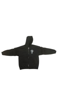 Image 1 of Black BIG HUMBLE Zip-Up Hoodie