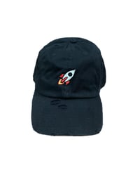 Image of Distressed Rocket Cap (black)