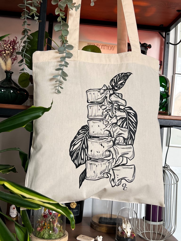 Totebag « Vertèbres et Monstera » Image 4