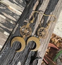 Image 1 of Delicate Moon Goddess Earrings
