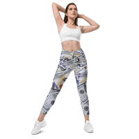 Image 2 of Crossover leggings with pockets