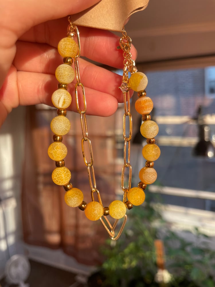 Image of Citrine w/ Gold Chain