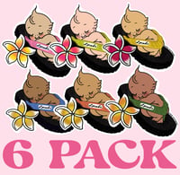 Image 2 of  ‘SLEEPAH’ KEWPIE STICKERS 6 PACK