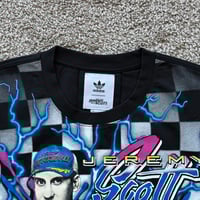 Image 3 of ADIDAS X JEREMY SCOTT RALLY TEE MENS SHIRT SIZE SMALL CHECKERED NEW
