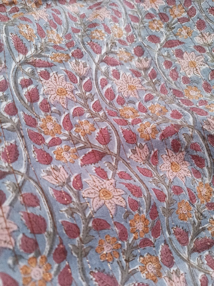 Image of Namaste fabric lurex doré  romantique 