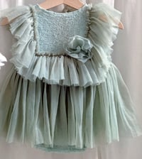 Image 2 of Sitter Baby photoshoot body-dress | Elowen | age 12 months | sage