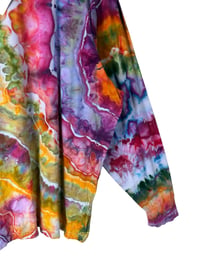 Image 3 of XXL Unisex Adult Soft Long Sleeve Tee in Euphoria Geodes Ice Dye
