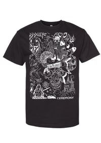 Image 1 of (BLACK) SPOOKY CEREMONY x ENCHANTED REALM x ELECTRIC CEREMONY t-shirt