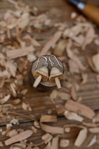 Image 1 of Mini mushroom earrings 