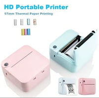 Fun Print Portable Thermal Self-adhesive Stickers Photo Printer HD Mini Bluetooth 57*25mm Supplies 2