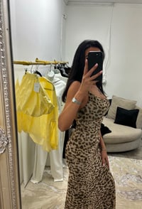 Image 1 of leopard midi dress 