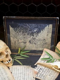 Image 1 of 1800s - Japanese collection  “HELL SCAPE“ with preserved webs. 1