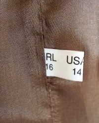 Image 11 of Vtg Loretta Bloom Blazer Jacket Pink/Brown Wool Blend Harlequin Pattern UK 16