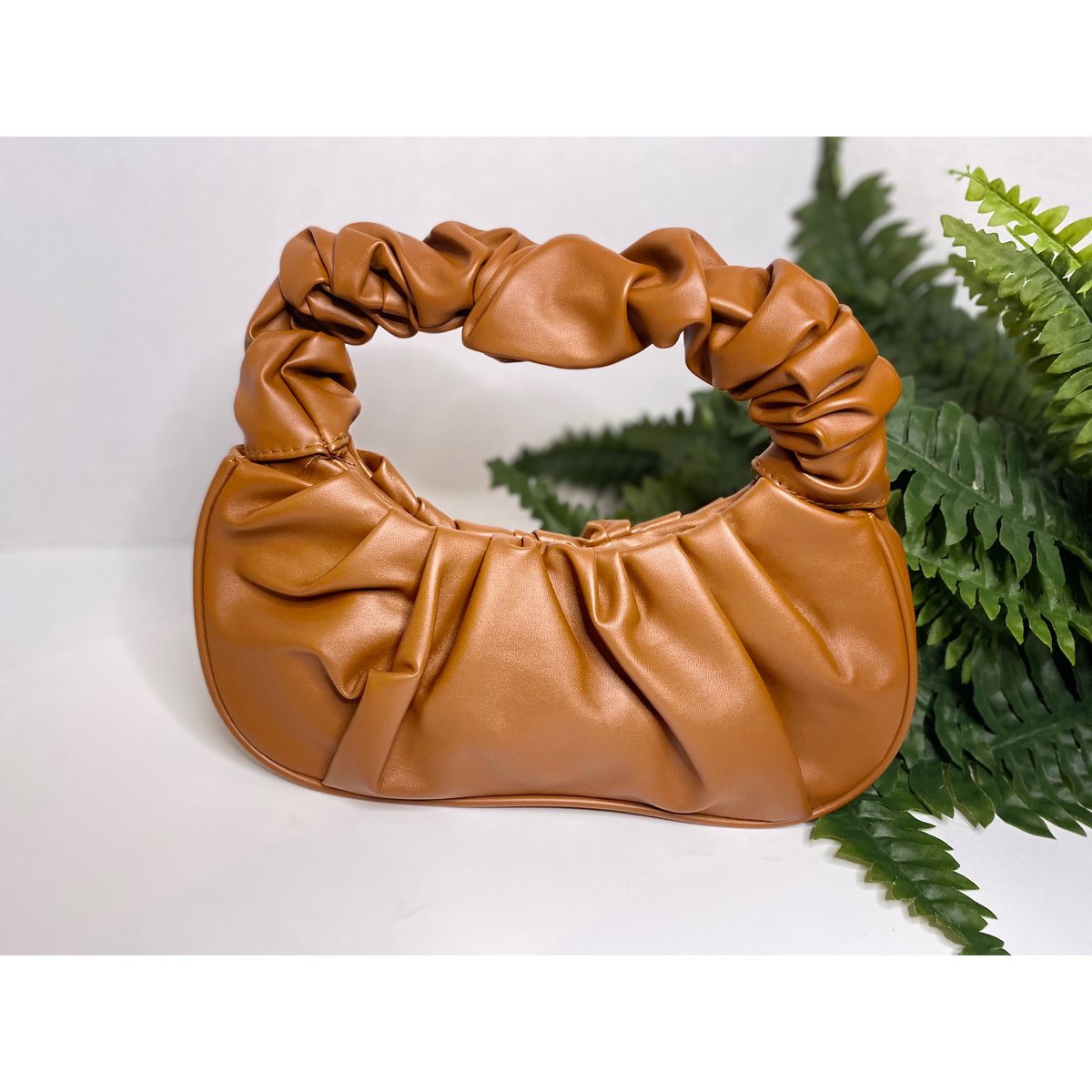 Image of Tan leather bag 