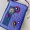 Image of Shimmering Compact Zippertop Sided Purse With Fun Buttons