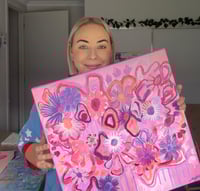 Image 4 of 🌸 M O T H E R S  D A Y  D R O P ✨ Original Painting Wildflowers 2- 46 x 46cms 