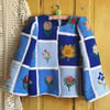 Blue Flower Study Granny Jacket