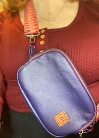 Image 5 of Purple Leather Crossbody