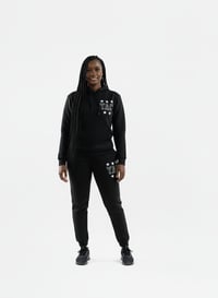 Image 2 of YAC Black 5 Star Mesh Blend Sweatsuit 