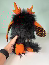Image 5 of Happy Halloween Antler Monster - Black and Orange