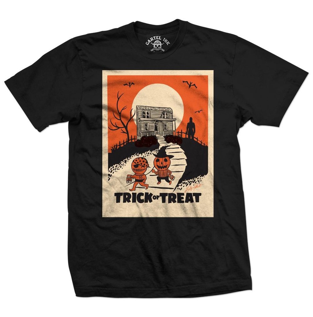 Mens Vintage Trick or Treat T-shirt 