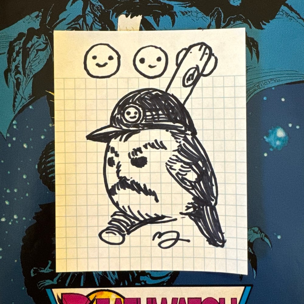 Image of Fat Bird Sharpie Sketch #149