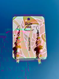 Image 3 of Orange Mushroom Earrings