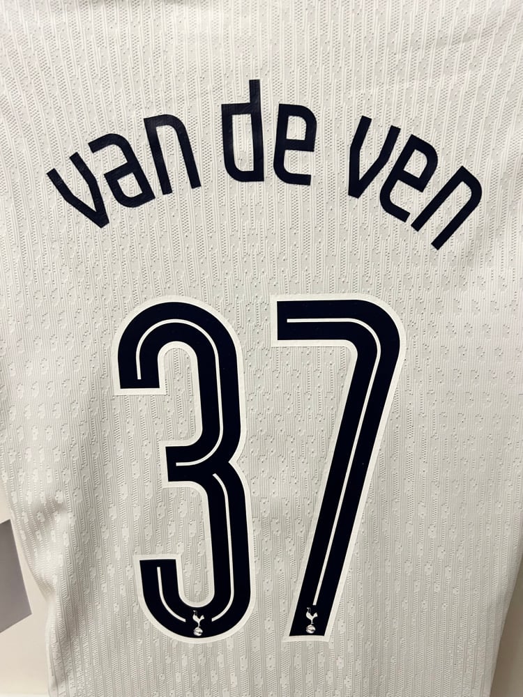 Image of Tottenham Hotspur “VAN DE VEN 37” Vaporknit 2024/25 Home Europa Final Shirt, L