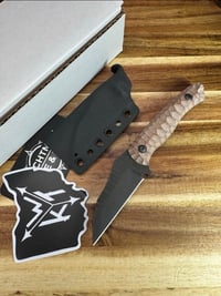 Image 1 of Wachtman Knife & Tool Kliff Micarta Stone Wharncliffe Fixed Steel Blade