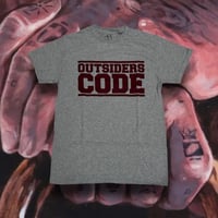 Image 2 of Grey/Maroon Logo Tee