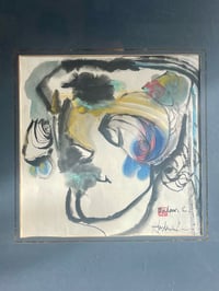 Image 3 of “Madam C.”, Abstract Mixed Media Drawing on Paper
