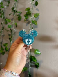 Baby feet mouse with 3D bow 