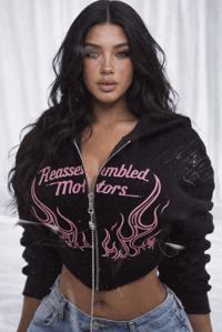 Image 1 of R Pink Motors French Terry Hoodie 