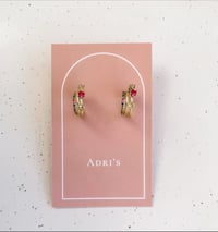 CZ Flower Trio Color Studs  