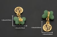 Image 2 of Faux Jade Style Butterfly Pendant 