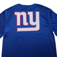 Image 4 of   NFL Team Apparel New York Giants T Shirt mens Size L Blue Moisture Wicking Tee