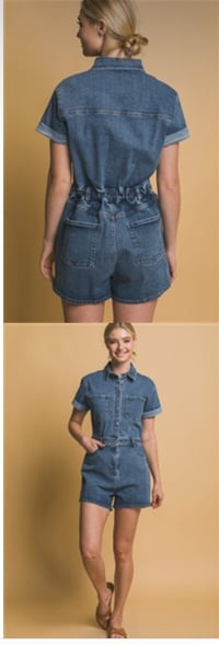 Image 3 of Denim Romper 