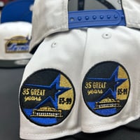 Image 3 of New Era 9Fifty White- Black Royal -Gold 35yrs