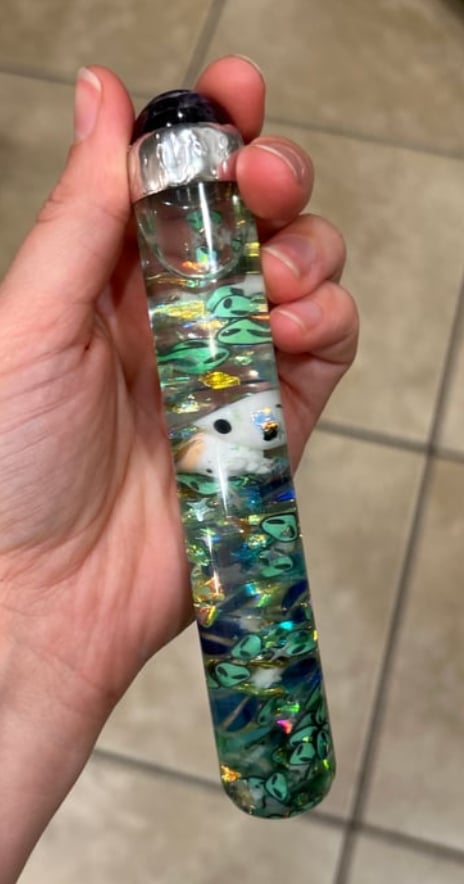 Image of Amethyst topped Alien Vial