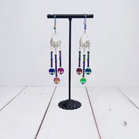 Image 2 of Filigree Chandelier + Alien Earrings