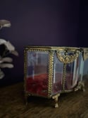 Exceptionnel grand coffre/ reliquaire en verre biseauté, XIXème siècle 
