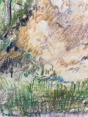 Image of VINTAGE DUTCH DRAWING: LANDSCAPE #11