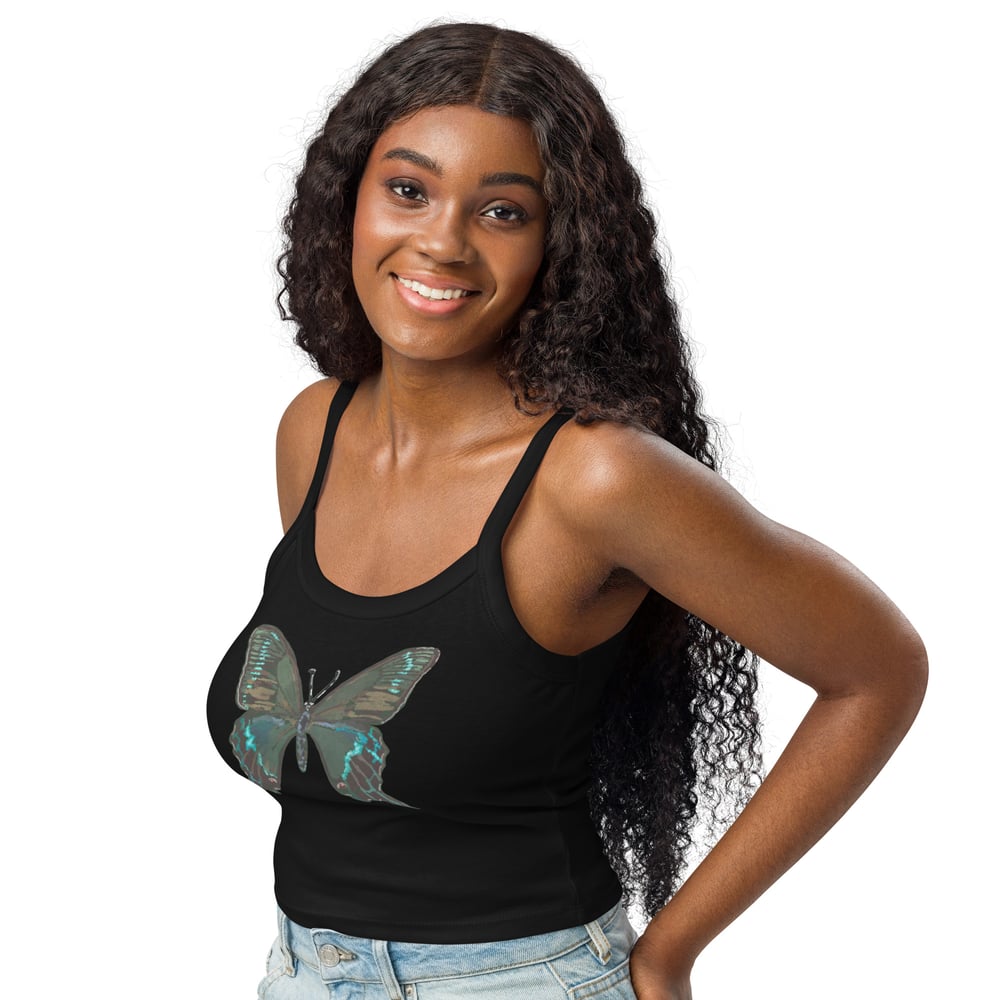 Butterfly Wishes Women’s micro-rib tank top