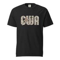 Image 1 of Christian Waterfowlers Branded Camo Brown Duck Unisex garment-dyed heavyweight t-shirt