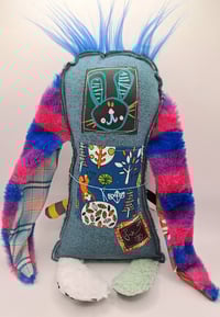 Image 4 of "Tufte" scrap-bunny with pin