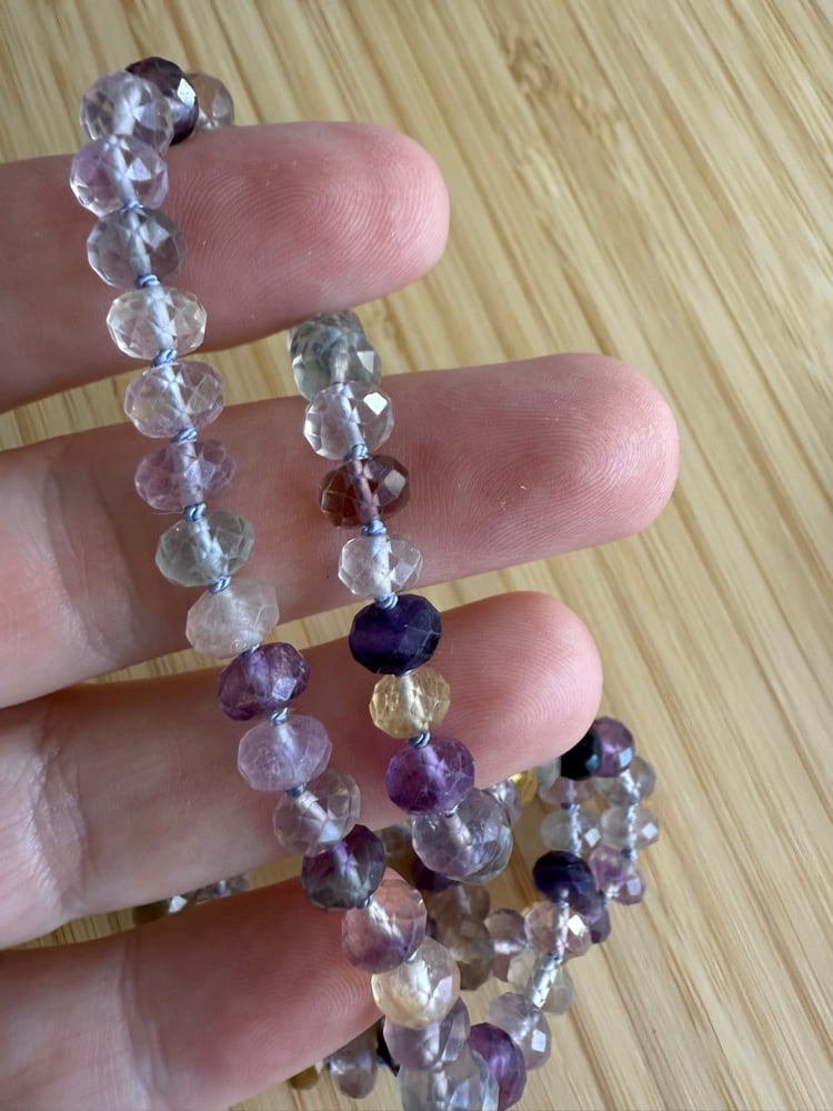 Image of Faceted Fluorite Beaded Necklace
