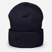 Image 11 of Brackish Wooder – Embroidered Cuffed Beanie (Black Logo)