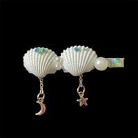 White Seashell Hair Clip