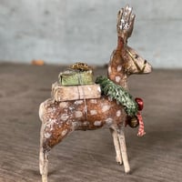 Image 1 of Spun Cotton Reindeer Ornament 3