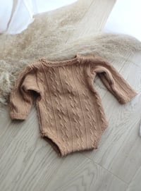 Image 3 of Baby boy bodysuit for photoshoot | Asher-1 | 0-3 months | camel